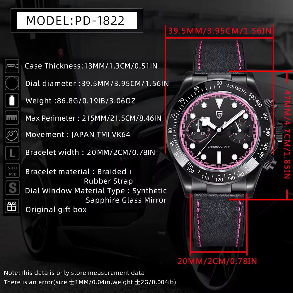 Pagani Design Quarzuhr PD-1822 mit Chronograph