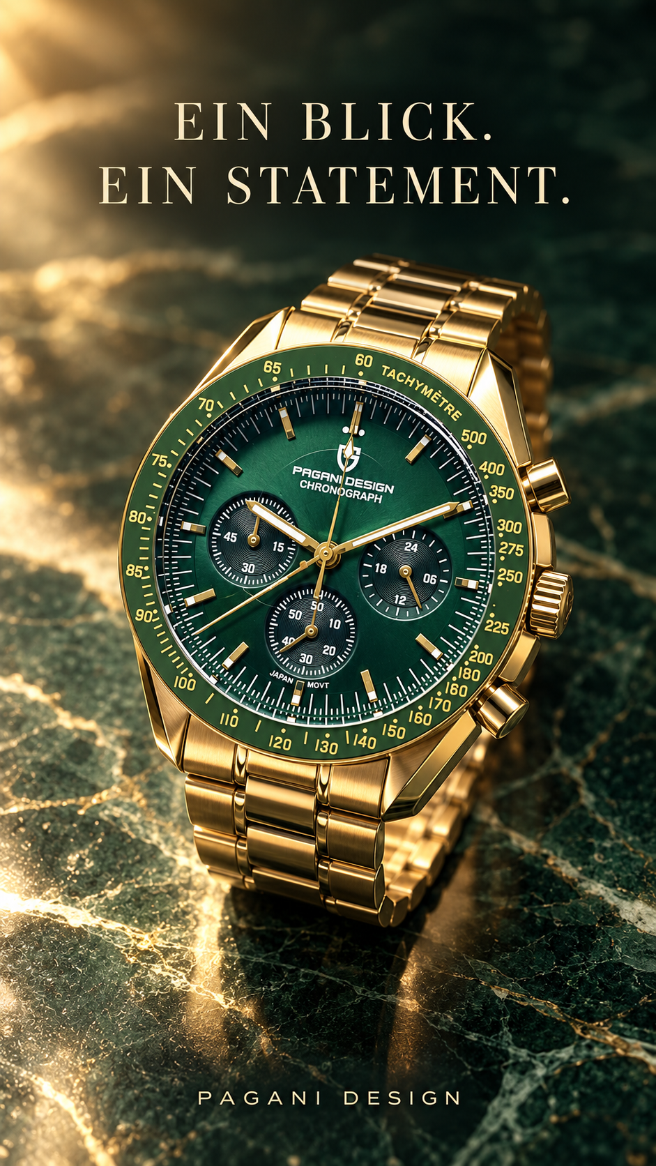 Pagani Design PD-1701 Quarzuhr mit Chronograph & Sekundenzeiger in 17 Varianten