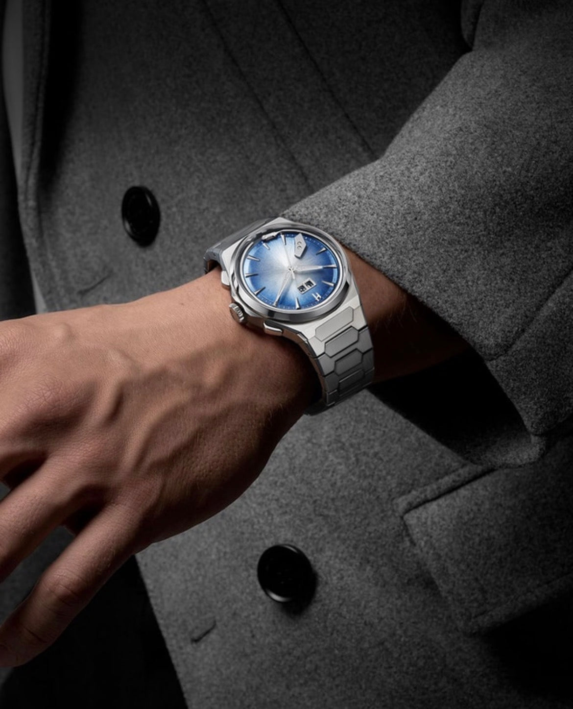 Lucky Harvey Limitierte Edition 50 Stück Automatikuhr aus Titanium Meteorite Zifferblatt Sapphire Glas