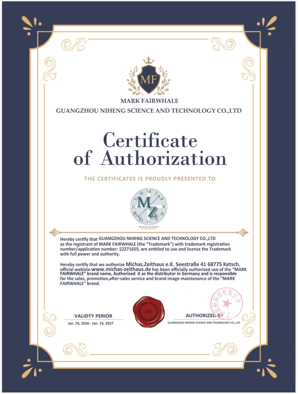 Stylische Mark Fairwhale Automatikuhr Modell FW-6550 in 3 Varianten