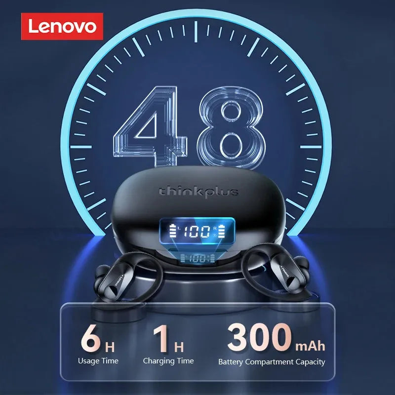 Lenovo LP75 TWS Drahtlose Bluetooth V5.3 Kopfhörer IPX5 Digital Display Ohrbügel Ohrhörer HiFi Stereo Noise Reduction Kopfhörer