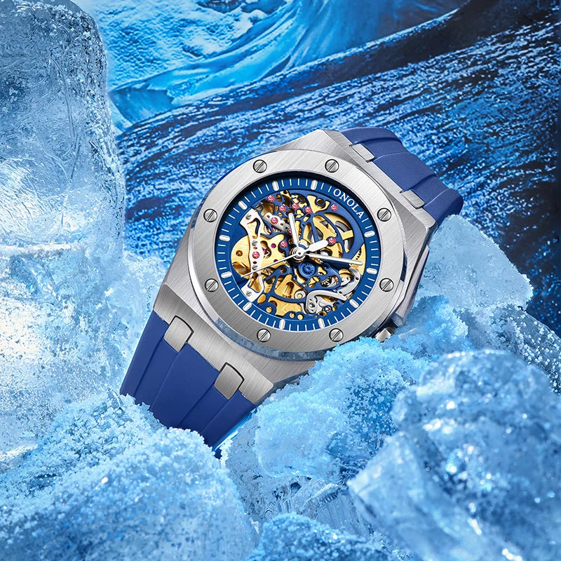 Sportlich elegante ONOLA Automatikuhr in 9 Varianten