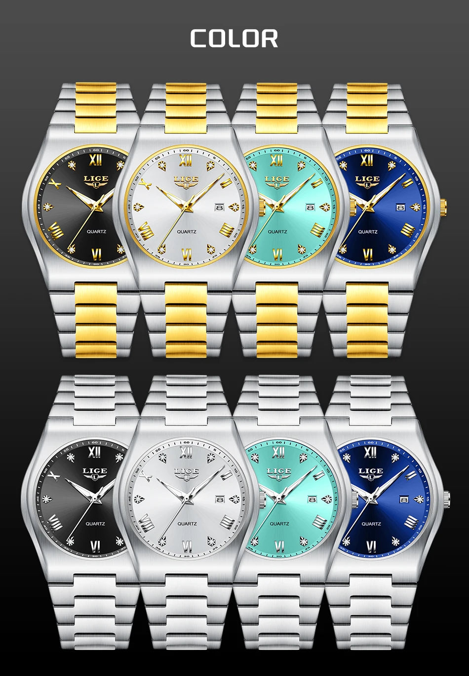 LIGE 2025 neue einfache Business-Herrenuhr Quarz-Armbanduhr