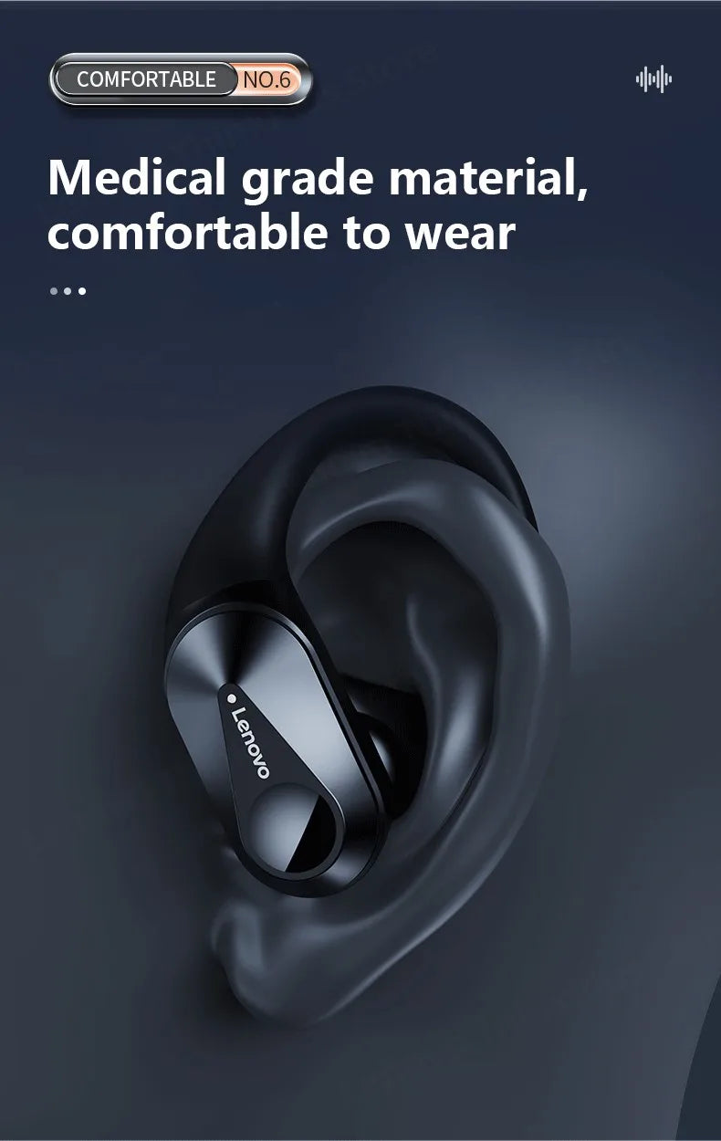 Lenovo LP75 TWS Drahtlose Bluetooth V5.3 Kopfhörer IPX5 Digital Display Ohrbügel Ohrhörer HiFi Stereo Noise Reduction Kopfhörer
