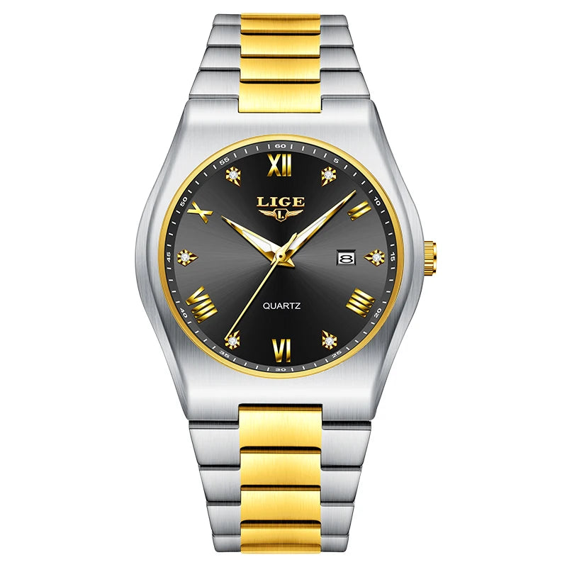 LIGE 2025 neue einfache Business-Herrenuhr Quarz-Armbanduhr