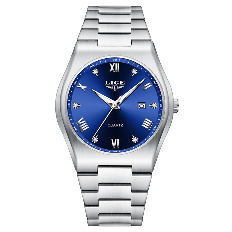 LIGE 2025 neue einfache Business-Herrenuhr Quarz-Armbanduhr