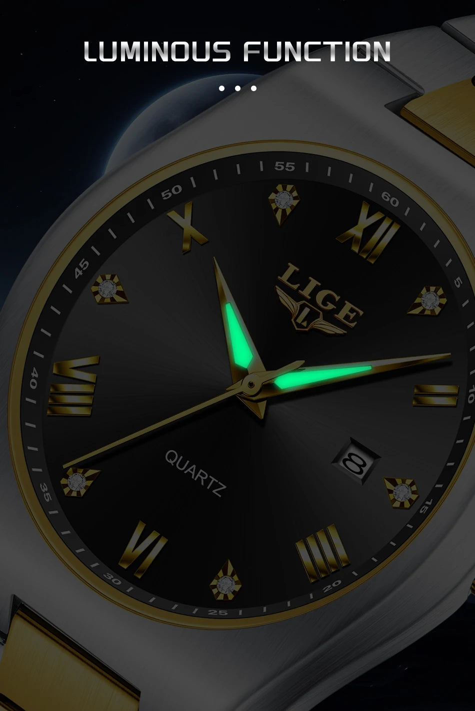 LIGE 2025 neue einfache Business-Herrenuhr Quarz-Armbanduhr