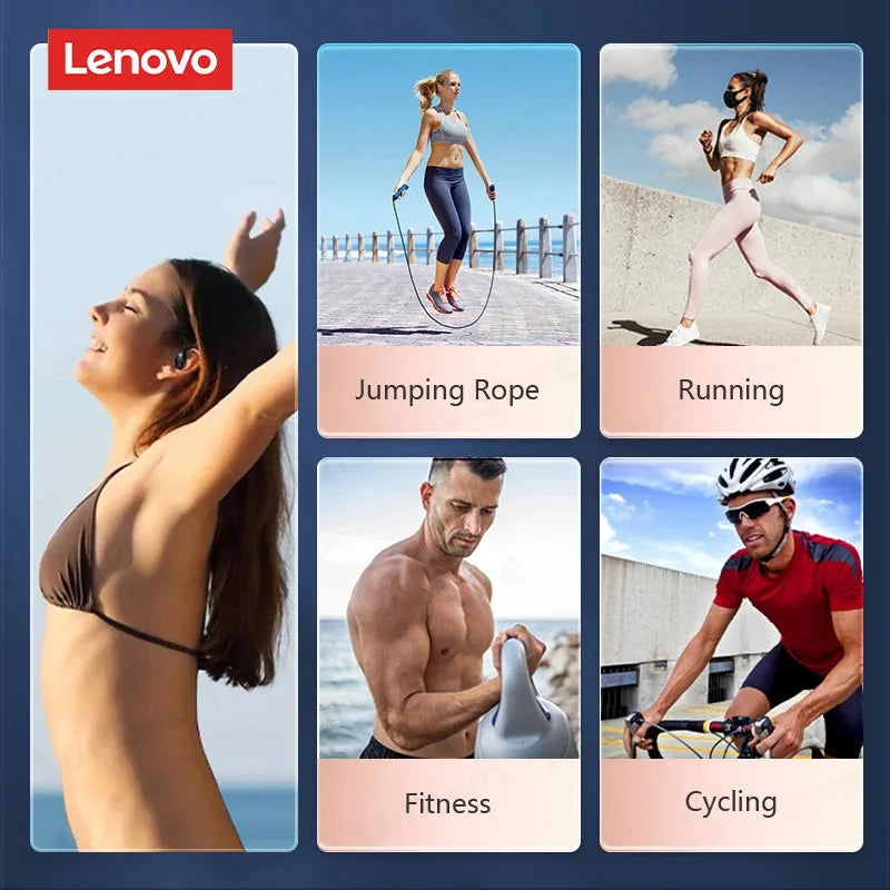 Lenovo LP75 TWS Drahtlose Bluetooth V5.3 Kopfhörer IPX5 Digital Display Ohrbügel Ohrhörer HiFi Stereo Noise Reduction Kopfhörer