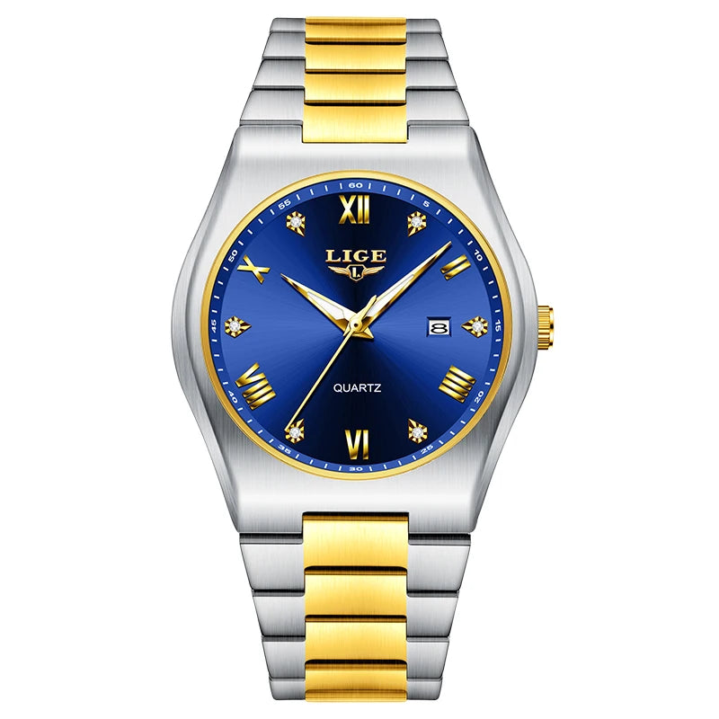 LIGE 2025 neue einfache Business-Herrenuhr Quarz-Armbanduhr