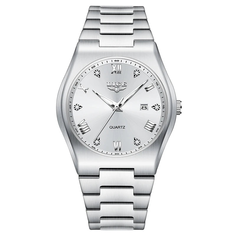 LIGE 2025 neue einfache Business-Herrenuhr Quarz-Armbanduhr
