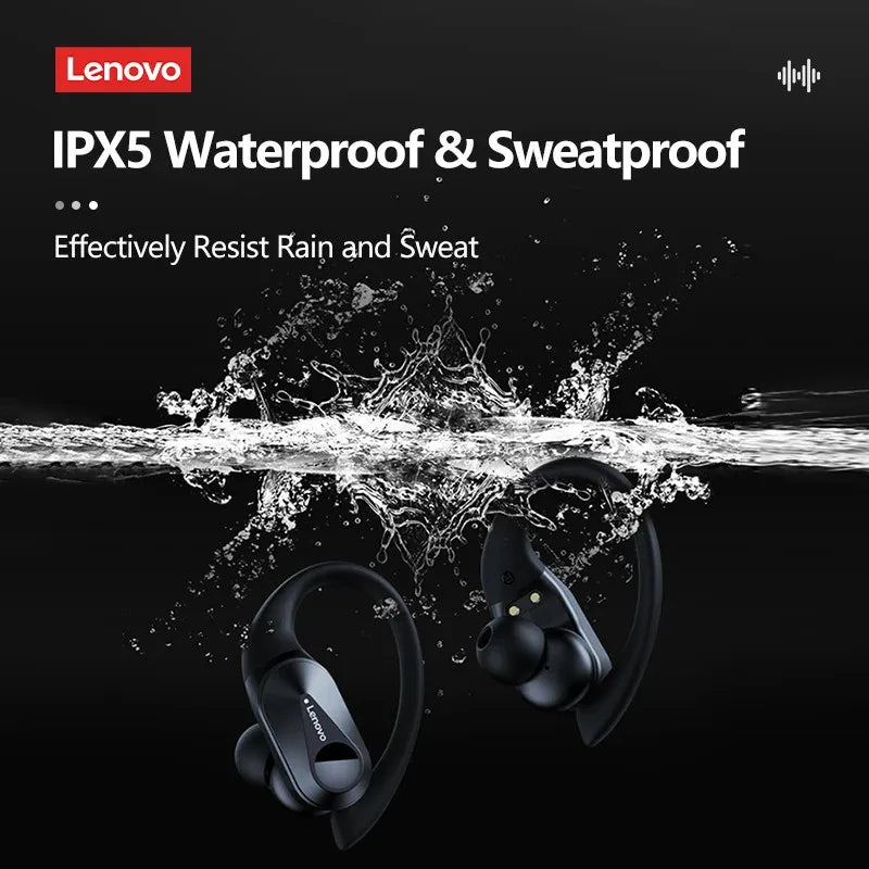 Lenovo LP75 TWS Drahtlose Bluetooth V5.3 Kopfhörer IPX5 Digital Display Ohrbügel Ohrhörer HiFi Stereo Noise Reduction Kopfhörer