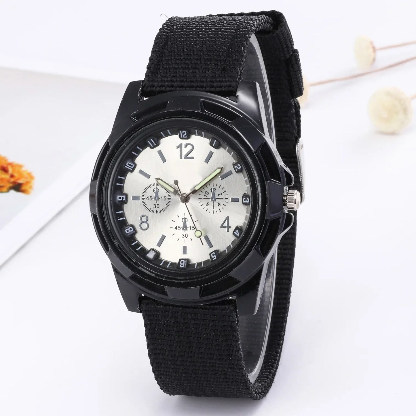 Men Army Watch Nylon Military Male Quartz Watches Fabric Canvas Strap Casual Cool Men's Sport Round Dial Relogios Wristwatch