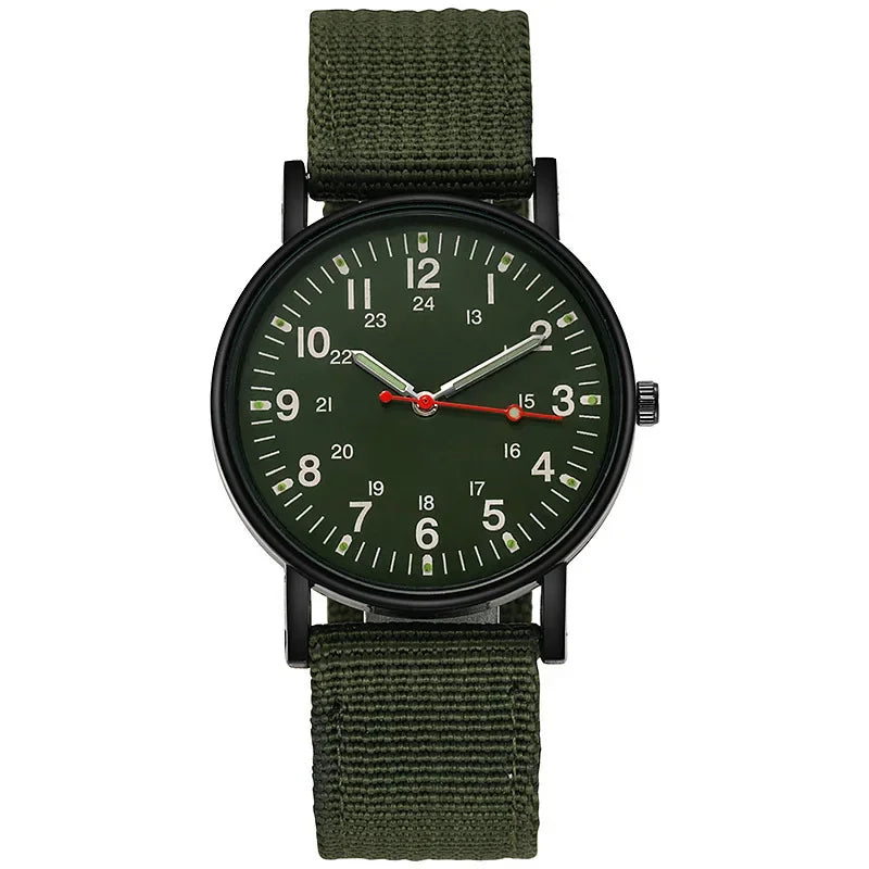 Luminous Men Sport Military Watch Shock Resistant Wristwatches Simple Nylon Band Male Army Wrist Watch Quartz