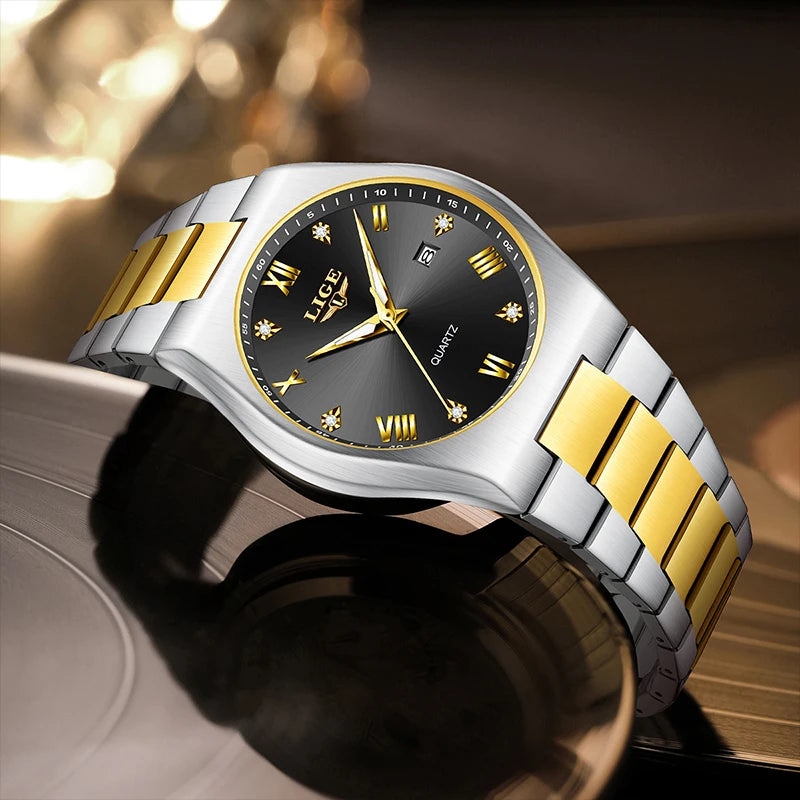 LIGE 2025 neue einfache Business-Herrenuhr Quarz-Armbanduhr