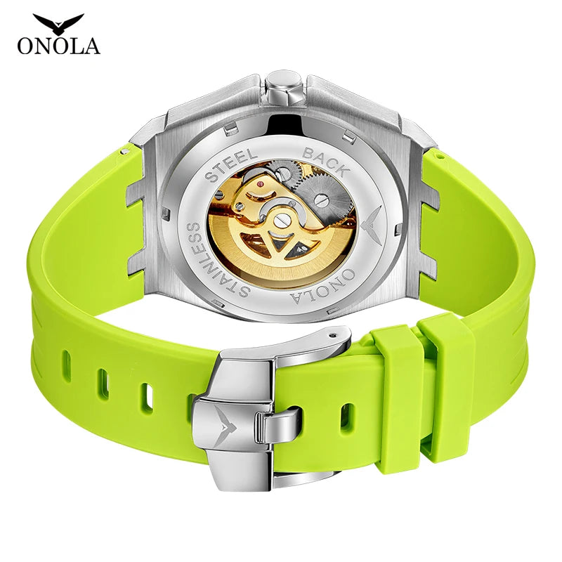 Sportlich elegante ONOLA Automatikuhr in 9 Varianten