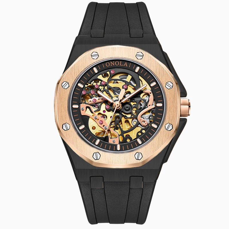 Sportlich elegante ONOLA Automatikuhr in 9 Varianten