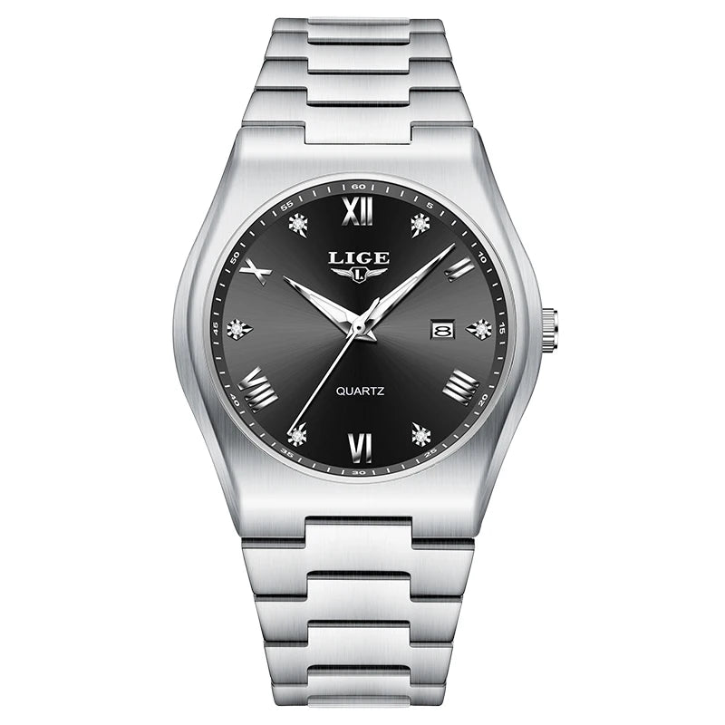 LIGE 2025 neue einfache Business-Herrenuhr Quarz-Armbanduhr