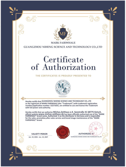 Michas-Zeithaus - Offiziell autorisierter MARK FAIRWHALE Verkäufer in Deutschland