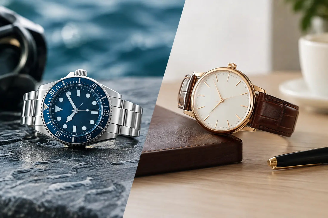 Taucheruhr versus Dresswatch im Alltag wählen