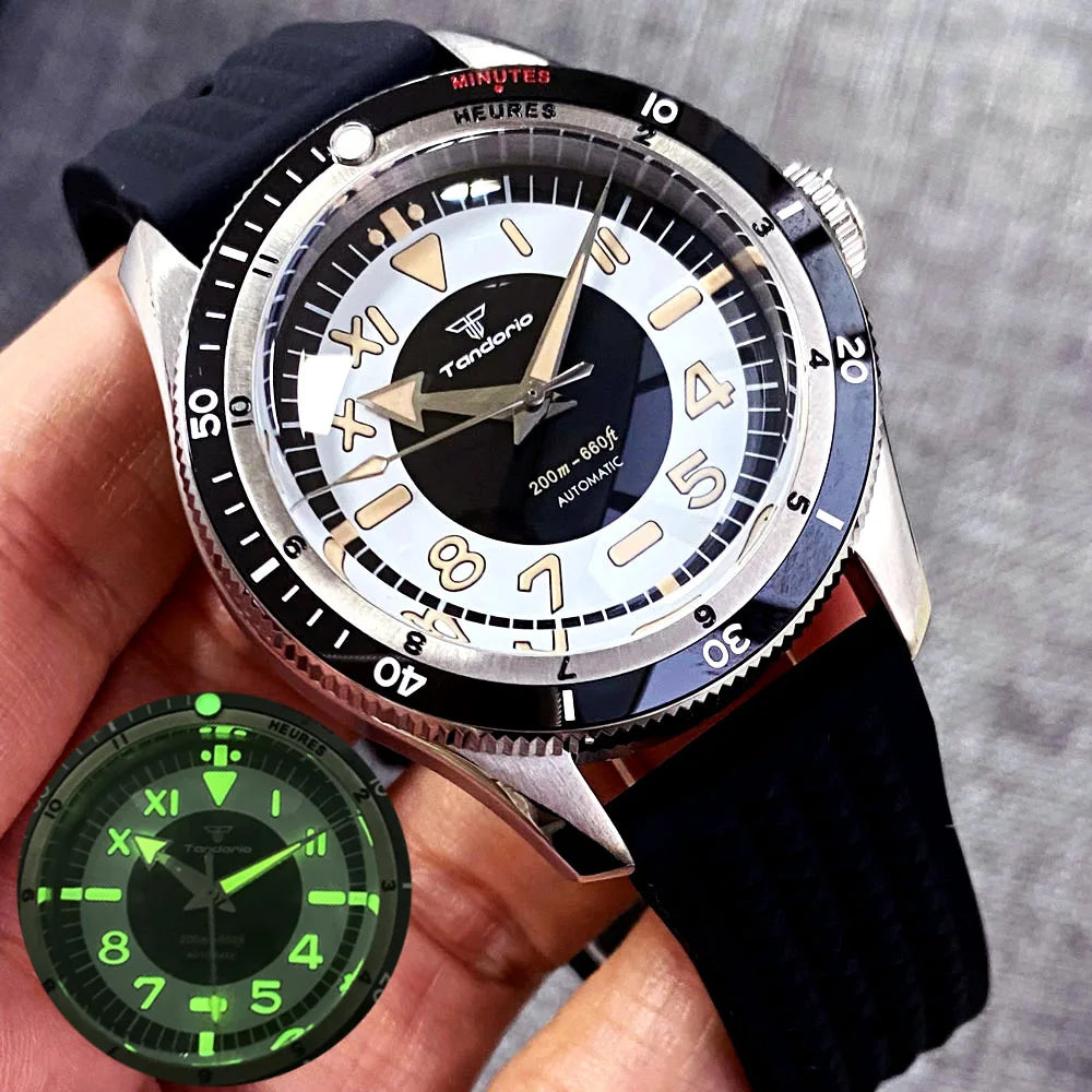 Tandorio 40mm Automatikuhr mit PT5000 oder NH35 Uhrwerk 20ATM Wasserdicht 