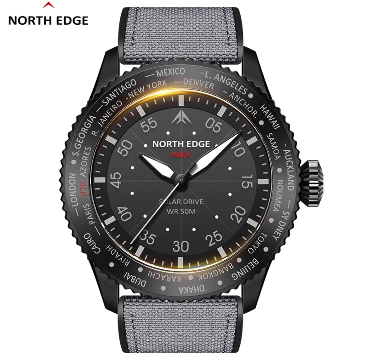 North Edge Solar Quarzuhr für Sport und Freizeit - Michas.Zeithaus