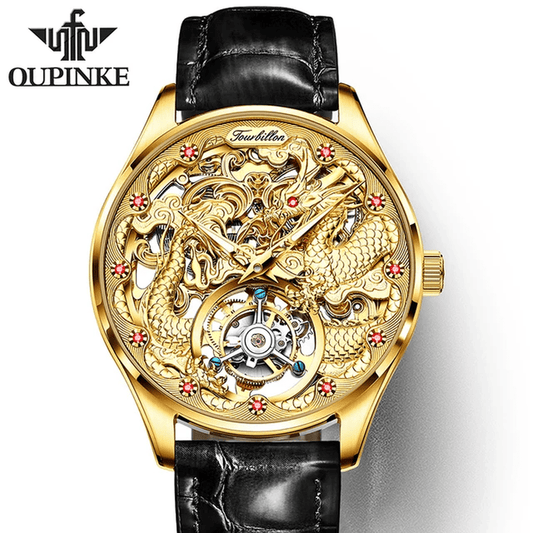 Gold Dragon Oupinke Luxus Automatikuhr Original High Quality Modell 3176 - Michas.Zeithaus