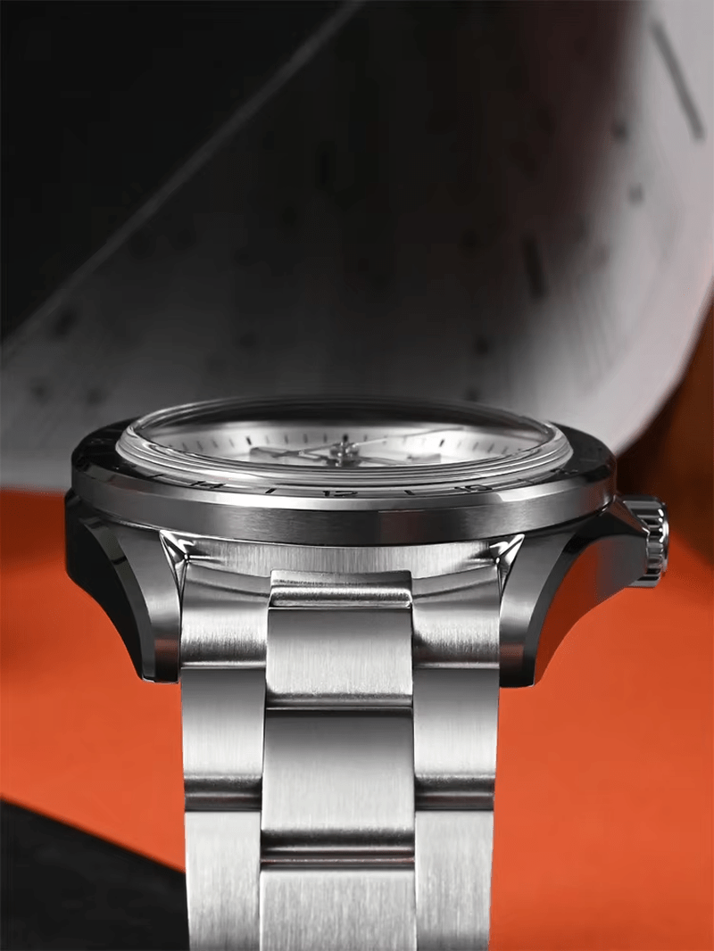 San Martin 39mm Aventurine Gemstone NH34 GMT Automatikuhr - Michas.Zeithaus