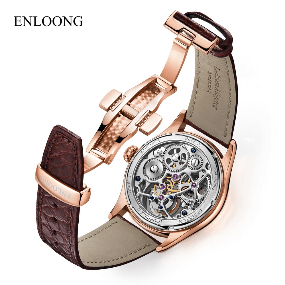 ENLOONG Skeleton Infinite Real Flying Tourbillon Mechanical Watch ELT2101 - Michas.Zeithaus