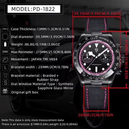 Pagani Design Quarzuhr PD-1822 mit Chronograph