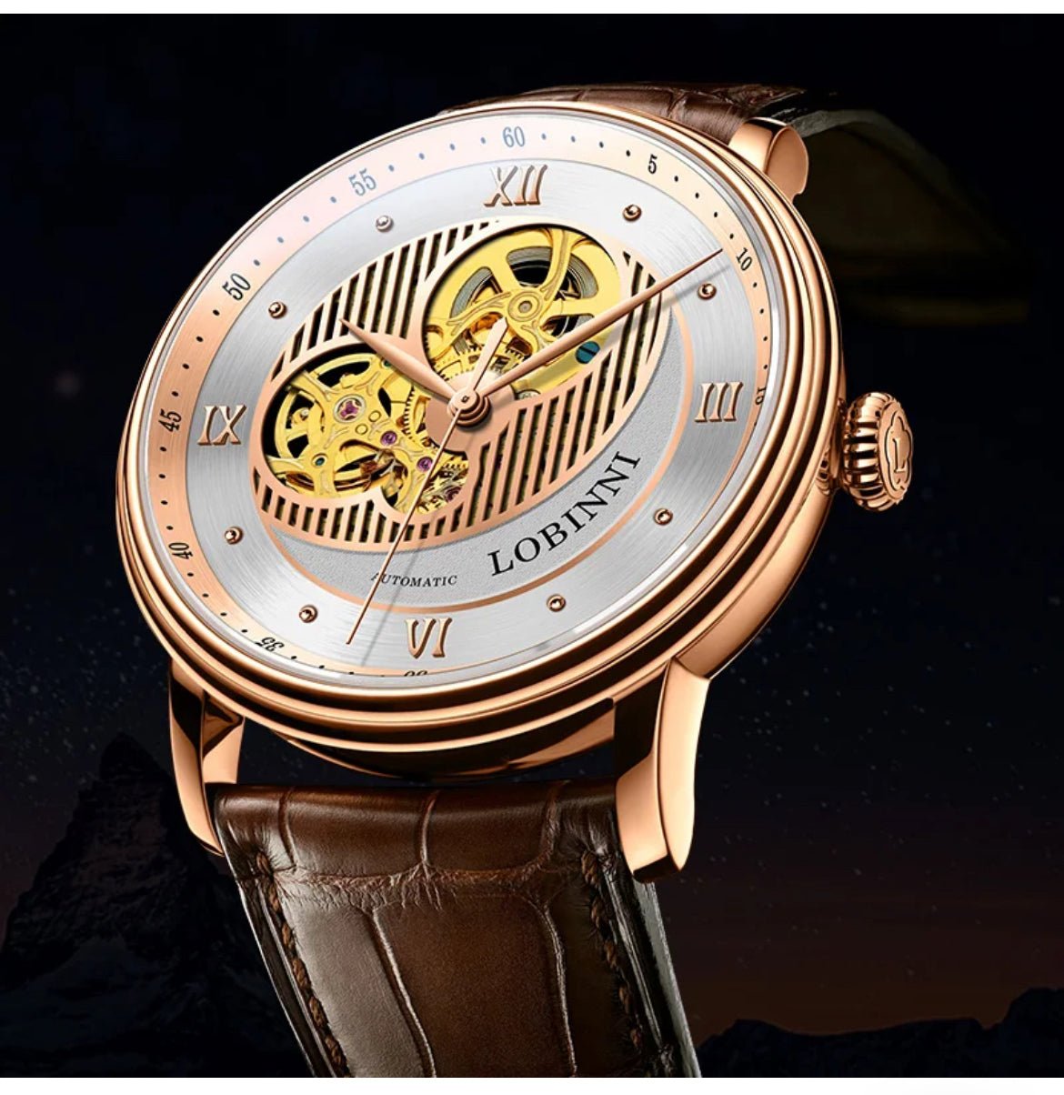 Lobinni Automatikuhr 9025 Edelstahl - Michas.Zeithaus