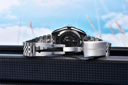 PAGANI DESIGN PD-1821 Automatikuhr in Edelstahl + Datumsanzeige & Sekundenzeiger