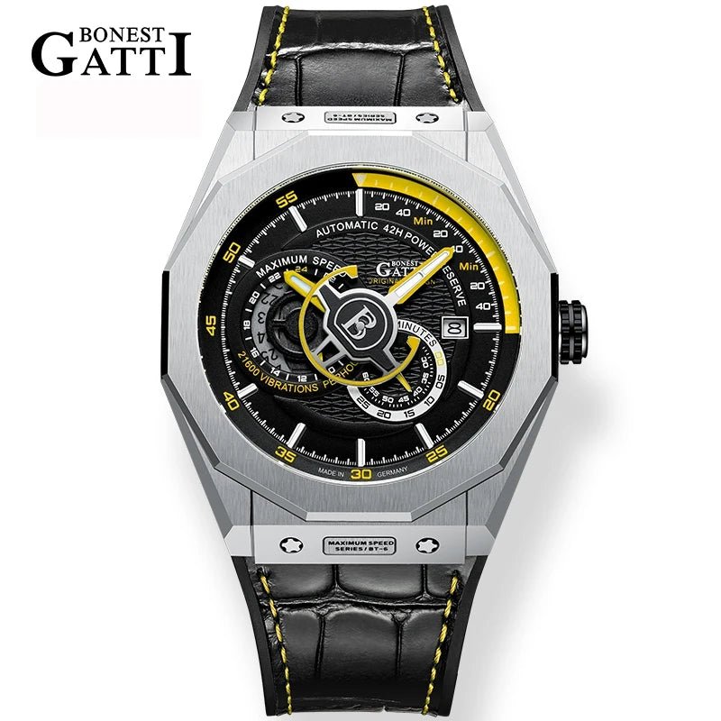 BONEST GATTI 8601 Automatic Mechanical Sport Waterproof Watch - Michas.Zeithaus