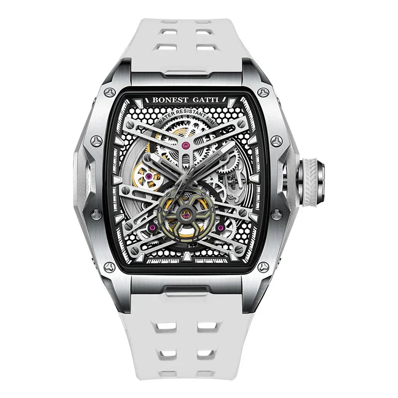 Bonest Gatti 5502 Luxury Fashion Waterproof Skeleton Mechanical Automatic Watch - Michas.Zeithaus