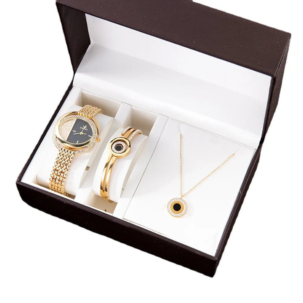 S536F Geschenkbox mit Quarzuhr, Armreif und Kette - Michas.Zeithaus