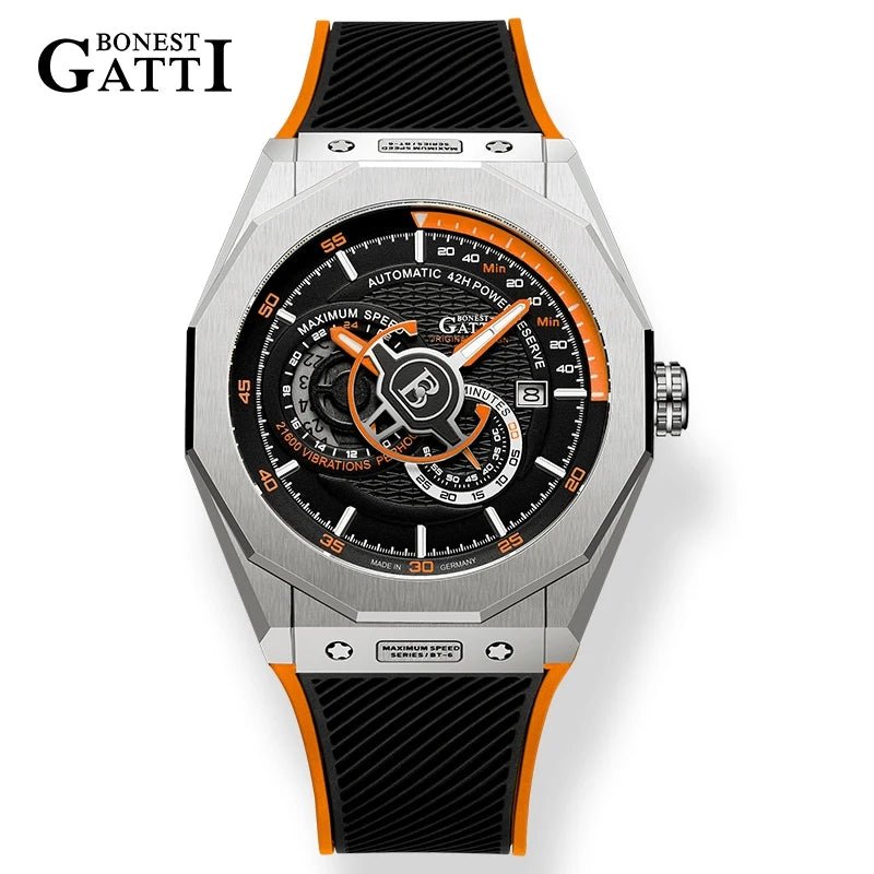 BONEST GATTI 8601 Automatic Mechanical Sport Waterproof Watch - Michas.Zeithaus