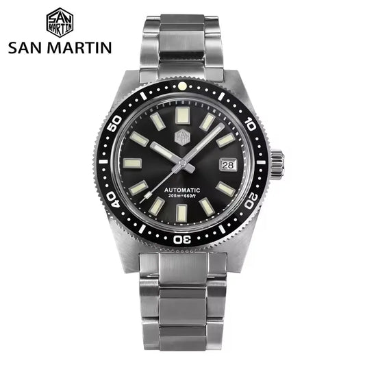 San Martin Modell SN0007 41mm V4 Taucheruhr mit NH35 Automatikuhrwerk Sapphire Glas Datumsanzeige 200m Wasserdicht
