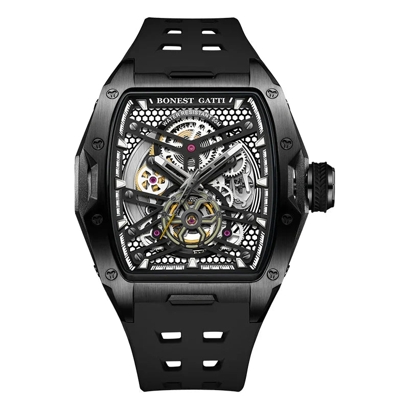 Bonest Gatti 5502 Luxury Fashion Waterproof Skeleton Mechanical Automatic Watch - Michas.Zeithaus