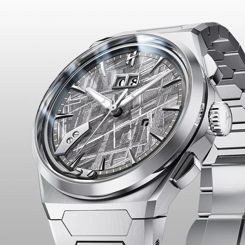 Lucky Harvey Limitierte Edition 50 Stück Automatikuhr aus Titanium Meteorite Zifferblatt Sapphire Glas