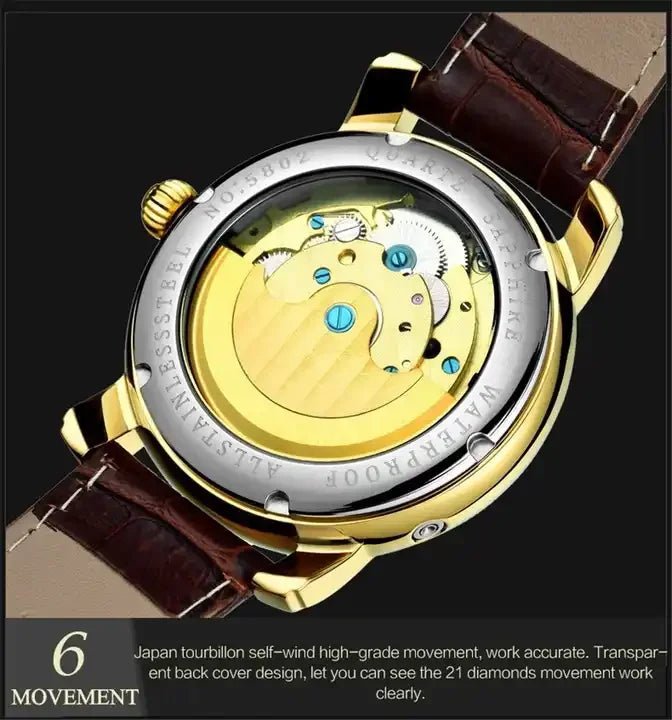 Automatic Movement GUANQIN 16009 Business Mechanical Watch - Michas.Zeithaus