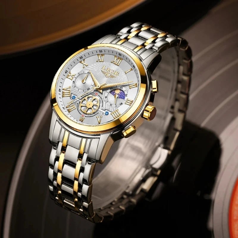 LIGE LG89106 Quartz Movt Watch for Men with Chronograph - Michas.Zeithaus