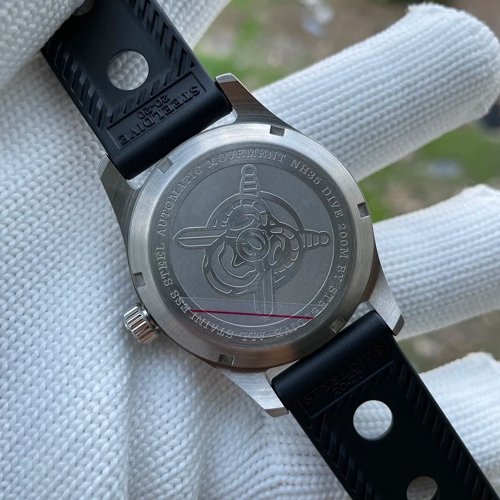STEELDIVE SD1940T 200M Water Resis 40mm Automatic Diver Watch - Michas.Zeithaus