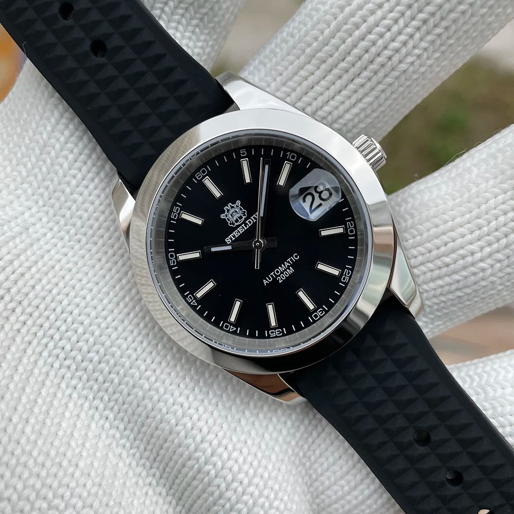 STEELDIVE SD1934 39mm Stainless Steel Case NH35 Automatic 200M Dive Watch - Michas.Zeithaus