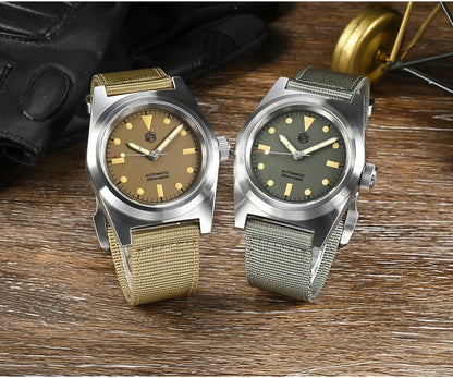 San Martin Modell SN029-G-C Pilot Vintage Automatikuhr wasserdicht 20Bar