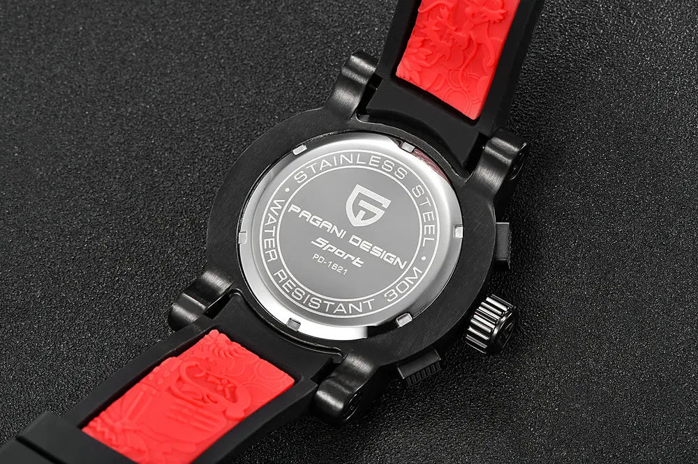 Hot Sale - Pagani Design 1621 Sportuhr mit Gummi - Armband in 4 Varianten - Michas.Zeithaus