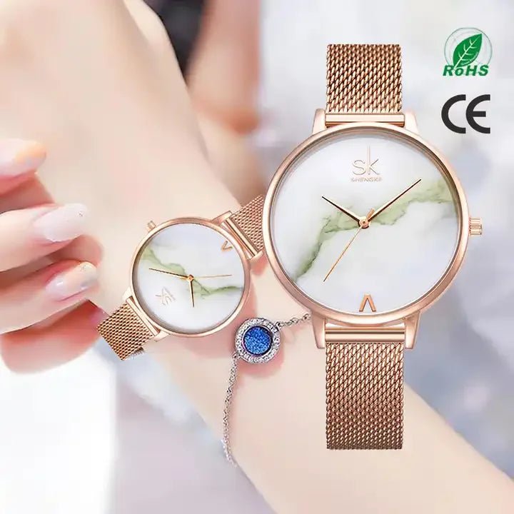 SHENGKE Luxury Jewelry Watches Bracelets Earring Necklace Gift Set Box K0039L - Michas.Zeithaus
