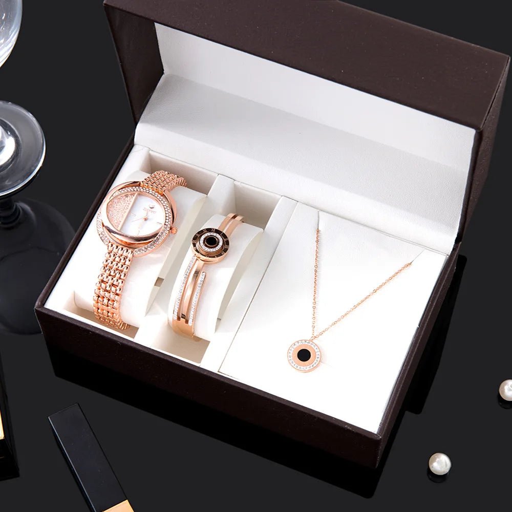 S536F Geschenkbox mit Quarzuhr, Armreif und Kette - Michas.Zeithaus