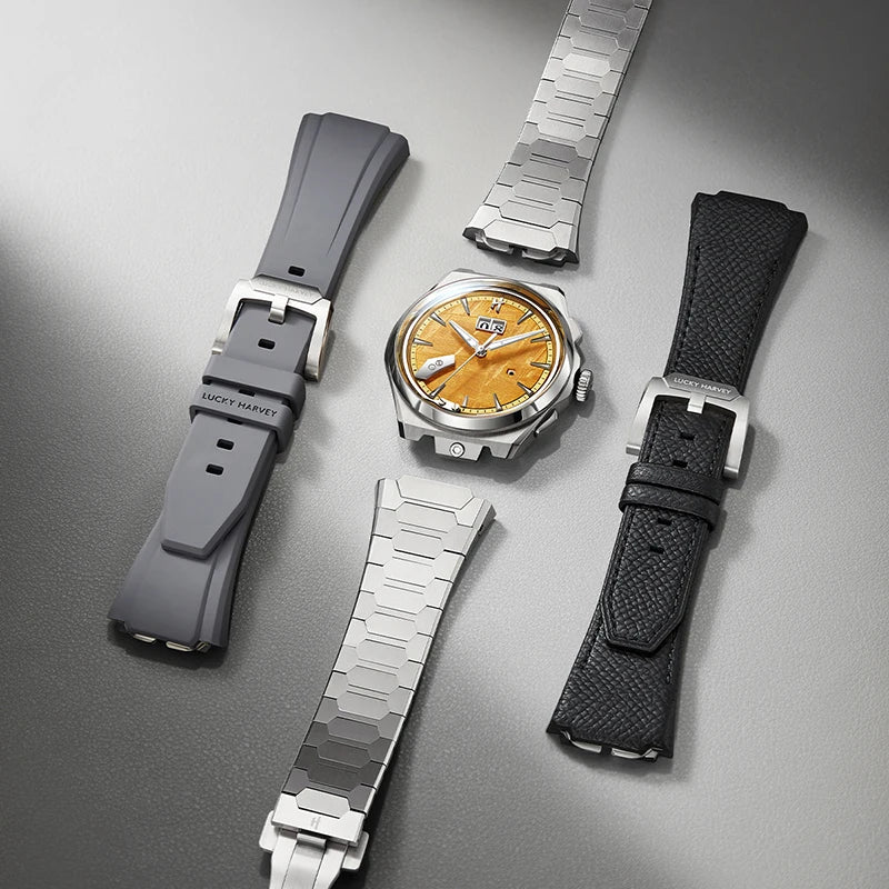 Lucky Harvey Limitierte Edition 50 Stück Automatikuhr aus Titanium Meteorite Zifferblatt Sapphire Glas