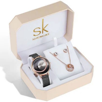 SHENGKE SK Luxury Jewelry Watches Set Bracelets & Bangles Earring Sets 95001 - Michas.Zeithaus