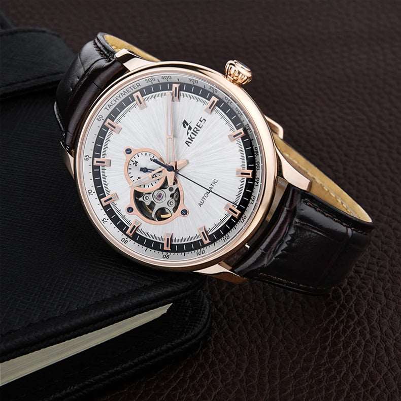 Akires Luxus Automatikuhr in edlem Design - Michas.Zeithaus