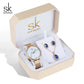 SHENGKE Luxury Jewelry Watches Bracelets Earring Necklace Gift Set Box K0039L - Michas.Zeithaus
